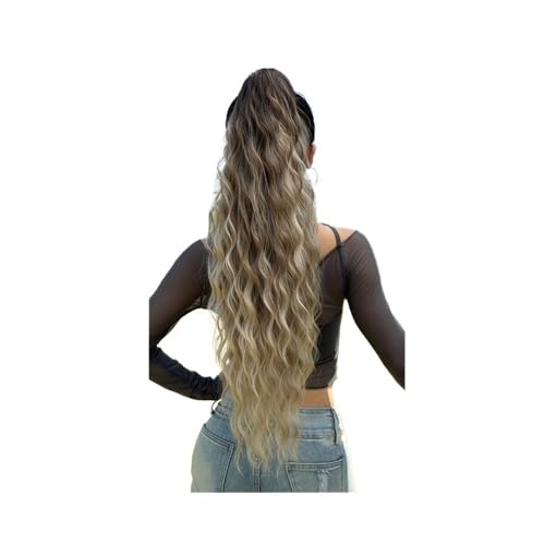 Ponytail Extension 26 Inch Ponytail Extensions, Long Wavy Drawstring Pony tail for Women Synthetic Ponytail Hairpiece for Daily Use(4-86) von jianguohairsss