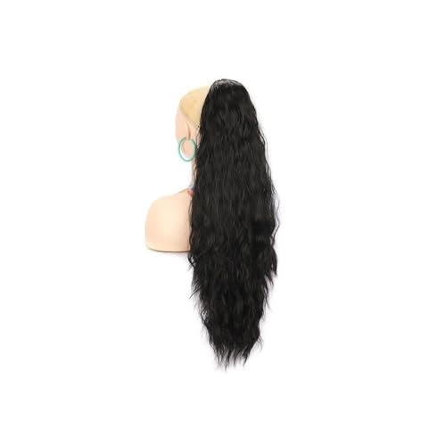 Ponytail Extension 30 Inch Drawstring Ponytail for Women Long Curly Ponytails Synthetic Hairpieces for Daily Use(1B) von jianguohairsss