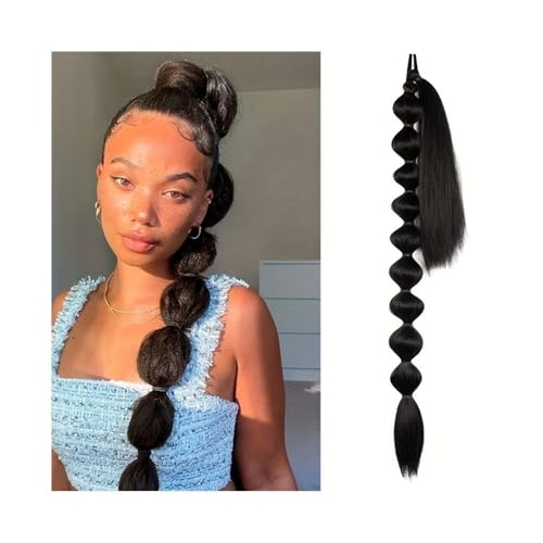 Ponytail Extension 30 Inch Long Braided Ponytail with Tie Straight Wrap Around Ponytails Natural Soft Synthetic Hair Piece for Women Daily Wear(2) von jianguohairsss