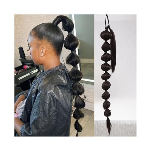 Ponytail Extension 30 Inch Long Braided Ponytail with Tie Straight Wrap Around Ponytails Natural Soft Synthetic Hair Piece for Women Daily Wear(4) von jianguohairsss