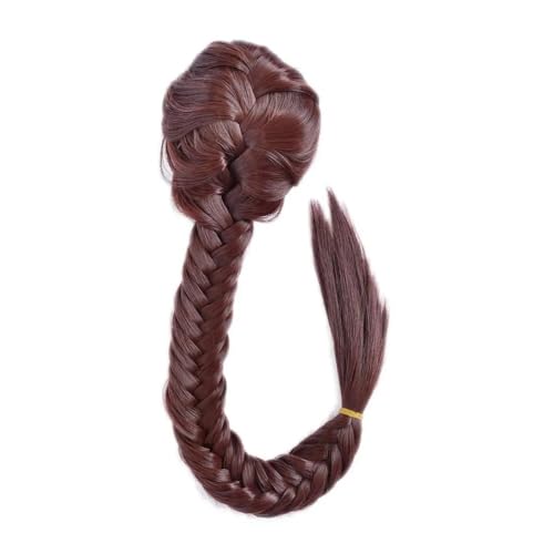 Ponytail Extension 50 cm Synthetische Damen Gerade Fischschwanz Verlängerung Verstellbarer Kordelzug mit Zwei Clips Zopf Zopf Pferdeschwanz Extensions(Light brown) von jianguohairsss
