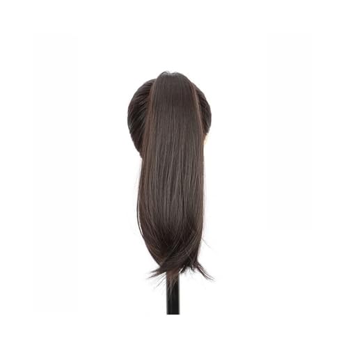 Ponytail Extension Clip in Ponytail Extension Medium Brown 16/20 Inch Pony Tails Hair Extensions for Women Long Straight Curly Tail Ponytails Hair piece Synthetic Fake(4,20inch) von jianguohairsss