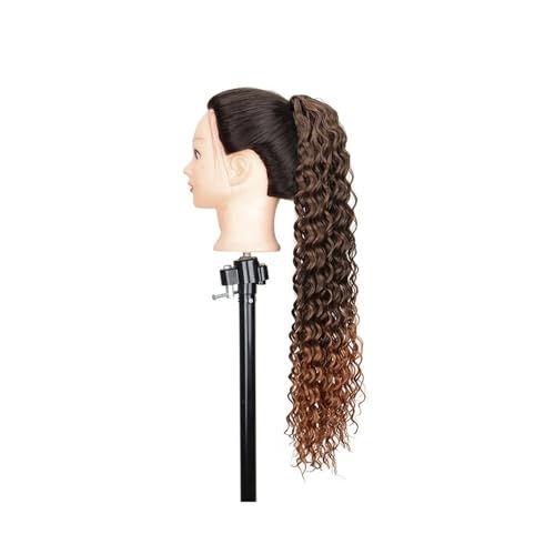 Ponytail Extension Curly Drawstring Ponytail Hair Extension for Women,22 Inch Natural Synthetic Clip in Black Ponytail Extensions for Daily Party Use(1B30) von jianguohairsss