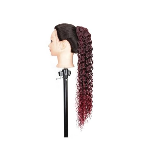 Ponytail Extension Curly Drawstring Ponytail Hair Extension for Women,22 Inch Natural Synthetic Clip in Black Ponytail Extensions for Daily Party Use(1BBug) von jianguohairsss
