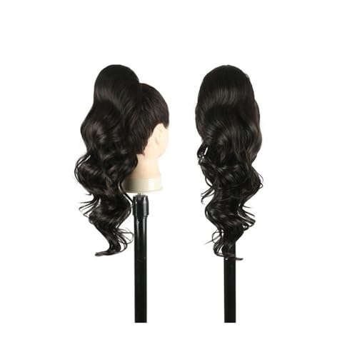 Ponytail Extension Drawstring Ponytail Extension for Women 20 Inch Curly Wavy Synthetic Clip in Ponytails Hairpieces Fake Pony Tails(2) von jianguohairsss
