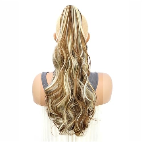 Ponytail Extension Hair Extensions Ponytail Extension Claw Clip Wavy 20" Long Synthetic Pony Tail for Adults Women Curly Ponytails Fluffy Clips in Hairpieces Daily Use(12H613) von jianguohairsss