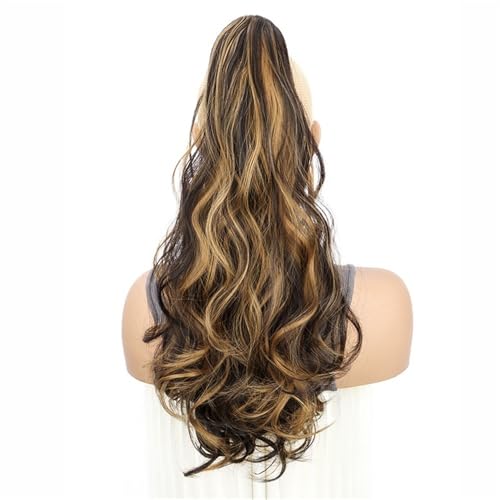 Ponytail Extension Hair Extensions Ponytail Extension Claw Clip Wavy 20" Long Synthetic Pony Tail for Adults Women Curly Ponytails Fluffy Clips in Hairpieces Daily Use(4H27) von jianguohairsss