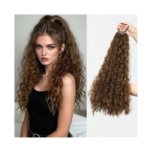 Ponytail Extension Lockige Pferdeschwanzverlängerung mit Haargummi, natürliche Perücke, elastisches Band, gewellt, gefälschte Pferdeschwanzperücken, Zubehör for Frauen, täglich, 45,7 cm(8) von jianguohairsss