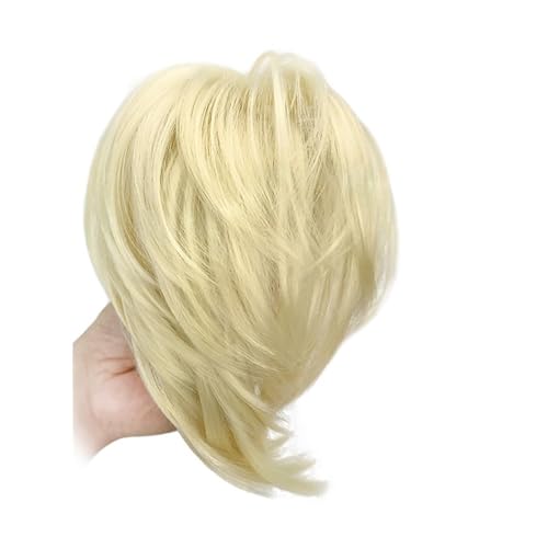 Ponytail Extension Ponytail Extension, 8" Mini Claw Clip in Ponytail Hair Extensions Natural Straight Wavy Messy Bun Hair Pieces for Women with Short Thin Hair(613) von jianguohairsss