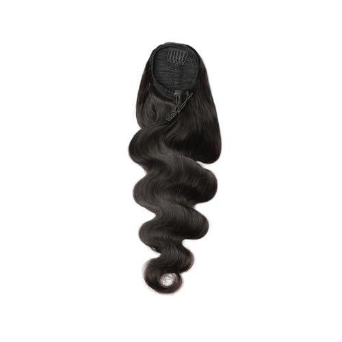 Ponytail Extension Ponytail Extension Human Hair Clip in Pony Tail Extensions for Black Women Curly Wave Thick Natural Looking Pieces Body Ponytail（10-26 Inch）(24inches) von jianguohairsss