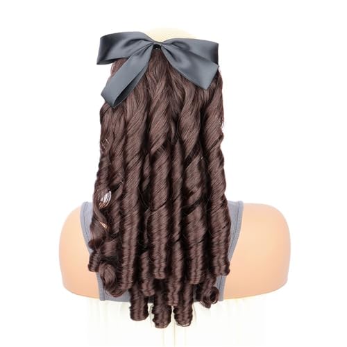 Ponytail Extension Retro-Perücke mit lockigem Pferdeschwanz for Damen, Haarteil im Prinzessinnen-Stil, Kamm for schnellen Anbringen, for Partys, Hochzeiten und Aufführungen(2M33) von jianguohairsss