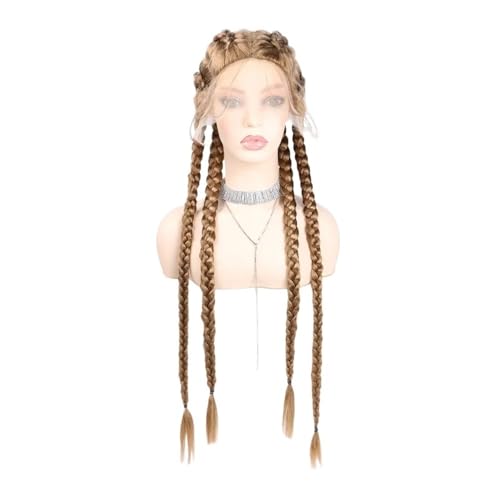 32 Inch 4x Twist Braided Dutch Wig for Women Fishbone Braids Synthetic T Part Lace Front Braids Wigs Daily Use(27) von jianjunchaling