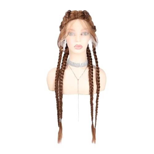 32 Inch 4x Twist Braided Dutch Wig for Women Fishbone Braids Synthetic T Part Lace Front Braids Wigs Daily Use(30) von jianjunchaling