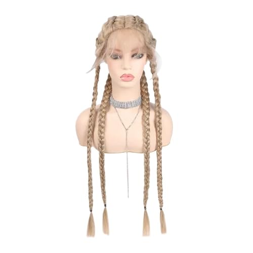 32 Inch 4x Twist Braided Dutch Wig for Women Fishbone Braids Synthetic T Part Lace Front Braids Wigs Daily Use(613) von jianjunchaling