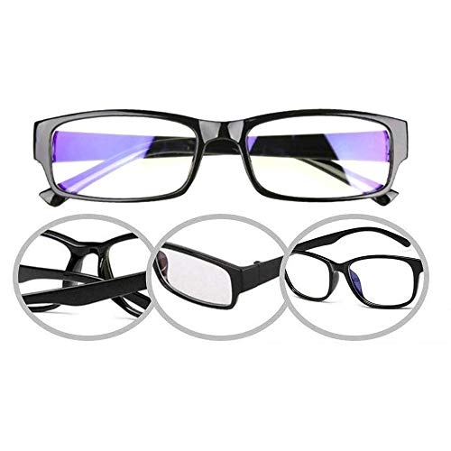 jiawangwang One Power Readers Autofokus Lesebrille Progressive Multifokus Computer Augenbrille HD Unisex Einstellbare Optik Brille für Damen und Herren, Schwarz , 1 von jiawangwang