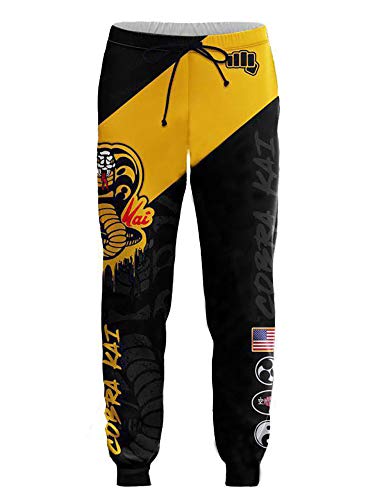 Cobra Kai Herren Kapuzenpullover mit Reißverschluss und Tasche, Cobrakai-Hose, XXL/3XL von jiazery QZ