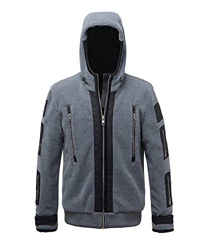jiazery QZ Call of Duty Cosplay Jacket, Ghost Battle Suit Warm Fleece Coat TF 141 Team Uniform with 2 Armbands and 1 Face Scarf (2XL US) von jiazery QZ
