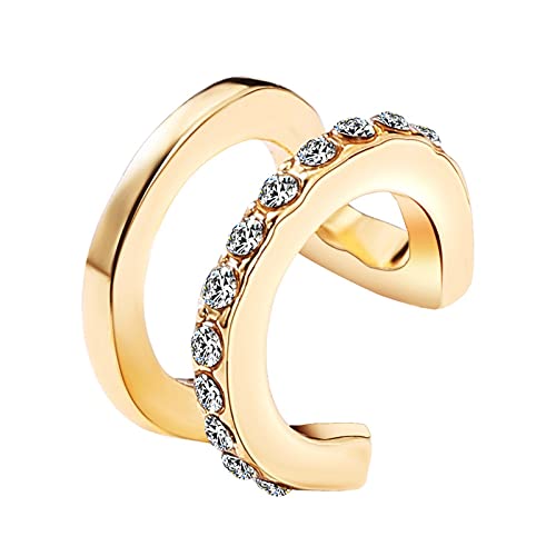 jieGorge Cuff Cuff Steel Ohrpiercing Piercing Kein Ohr Nicht rostfreie Ohrclips Edelstahl Ohrringe Damen Silber (A, One Size) von jieGorge