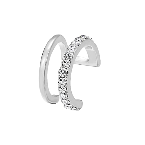 jieGorge Cuff Cuff Steel Ohrpiercing Piercing Kein Ohr Nicht rostfreie Ohrclips Edelstahl Ohrringe Damen Silber (B, One Size) von jieGorge