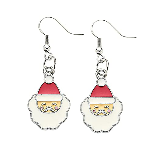 jieGorge Damen Geschenk Urlaub Santa Set Weihnachten Schneemann Schmuck Ohrringe Ohrringe Weihnachten Anhänger Ohrringe Kleine Ohrstecker Aus Sterlingsilber (B, One Size) von jieGorge