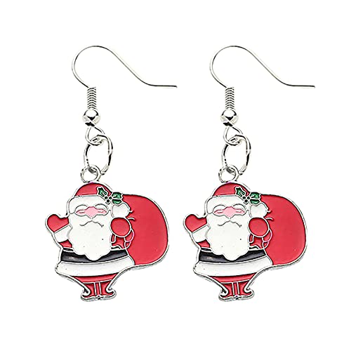 jieGorge Damen Geschenk Urlaub Santa Set Weihnachten Schneemann Schmuck Ohrringe Ohrringe Weihnachten Anhänger Ohrringe Kleine Ohrstecker Aus Sterlingsilber (C, One Size) von jieGorge