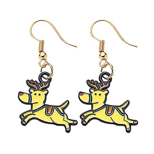 jieGorge Damen Geschenk Urlaub Santa Set Weihnachten Schneemann Schmuck Ohrringe Ohrringe Weihnachten Anhänger Ohrringe Kleine Ohrstecker Aus Sterlingsilber (E, One Size) von jieGorge