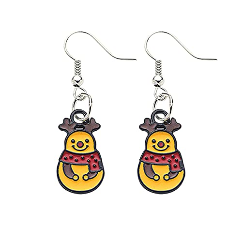 jieGorge Damen Geschenk Urlaub Santa Set Weihnachten Schneemann Schmuck Ohrringe Ohrringe Weihnachten Anhänger Ohrringe Kleine Ohrstecker Aus Sterlingsilber (F, One Size) von jieGorge