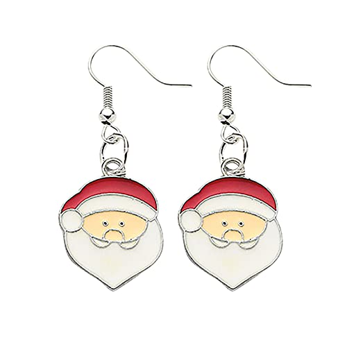 jieGorge Damen Geschenk Urlaub Santa Set Weihnachten Schneemann Schmuck Ohrringe Ohrringe Weihnachten Anhänger Ohrringe Kleine Ohrstecker Aus Sterlingsilber (G, One Size) von jieGorge