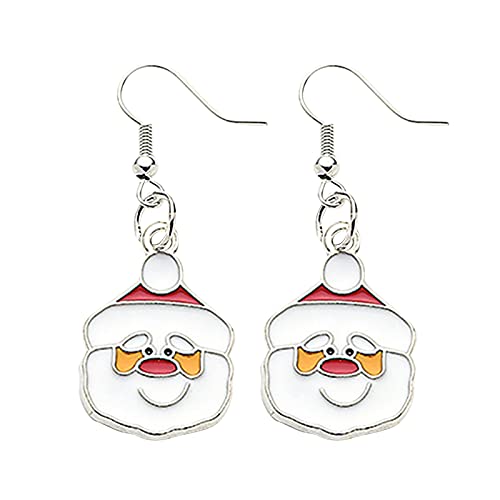 jieGorge Damen Geschenk Urlaub Santa Set Weihnachten Schneemann Schmuck Ohrringe Ohrringe Weihnachten Anhänger Ohrringe Kleine Ohrstecker Aus Sterlingsilber (I, One Size) von jieGorge