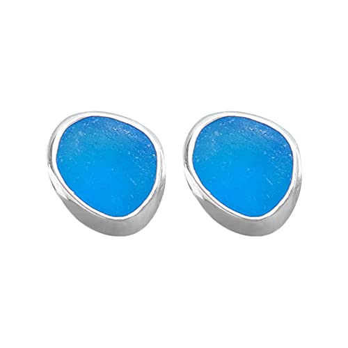 jieGorge Fans von Frauen am Strand Ohrringe Meerschmuck Glasgeschenk aus Glas Ohrringe Welt Ohrringe (Blue, One Size) von jieGorge