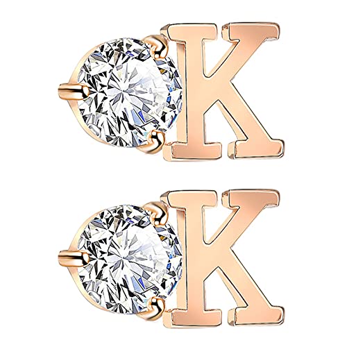 jieGorge Glänzende Ohrringe Ohrringe Elegante einfache Liebes-Frauen-Mädchen-Dame-Mode-Ohrringe Ohrringe Bernstein Gelb (Rose Gold, One Size) von jieGorge