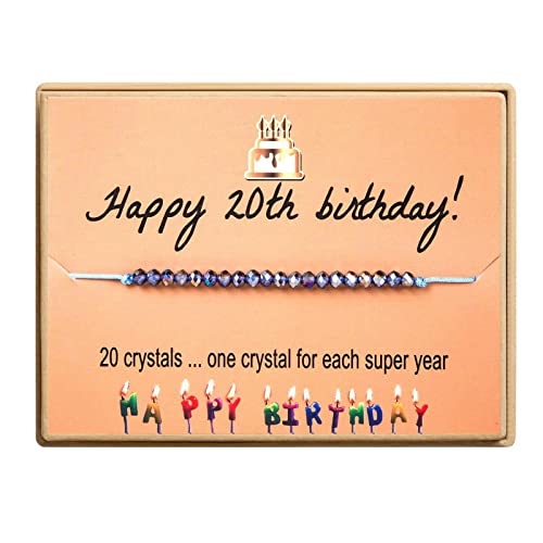 Halskette mit Blumenanhänger Alles Gute zum Geburtstag Geschenke Armband Kristallperlen Armband Geschenk für Frauen Mädchen 11. 12. 13. 14. 15. 16. 17. 18. 19. 20. 21. 25 Lange Perlenkette (N, A) von jieGorge