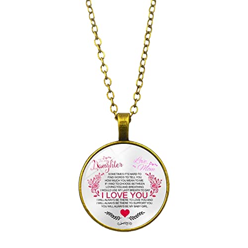 Halskette mit Lapislazuli für Frauen Papa Inspiration Herz für eine Tochter Geburtstag Kette Anhänger i Mom Sie Geschenke Geschenke Kette aus diesem Grund Halsketten & Ritzel Herren (D, One Size) von jieGorge