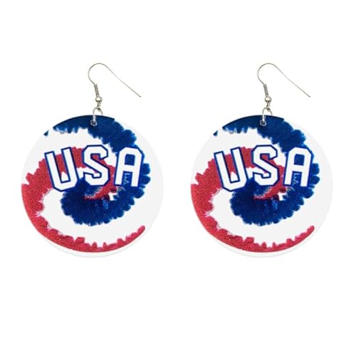 Independence Day Flag Ohrringe Acryl Ohrringe Star Letter Transparente Ohrringe Bunter Schmuck für Frauen Acryl Schmuck Independence Day Ohrringe Boccia Ohrringe Perle (A, One Size) von jieGorge