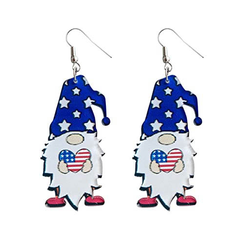 Independence Day Flag Ohrringe Acryl Ohrringe Star Letter Transparente Ohrringe Bunter Schmuck für Frauen Acryl Schmuck Independence Day Ohrringe Boccia Ohrringe Perle (C, One Size) von jieGorge