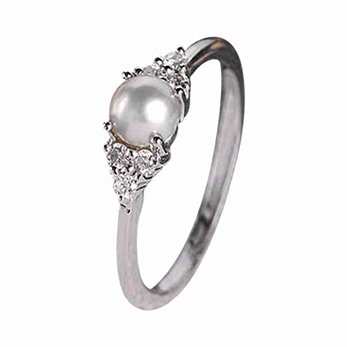 Kristallringe Stilvolle Verlobungsring für Frauen Modekreativer, leichter, verstellbarer Persönlichkeitsring für Damen Modekreativer, leichter, verstellbarer Persönlichkeitsring für Damen (Silver, 6) von jieGorge
