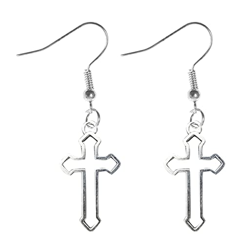 jieGorge Mode Kreuz Form Ohrringe Schmuck Geschenke für Frauen Ohrringe für Frauen Ohrringe baumeln Chihuahua Ohrringe (B, One Size) von jieGorge