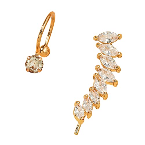 jieGorge Mond Set Ohrringe Ohrringe Stern glänzend Geschenk Ohrringe Damen Ohrringe Ohrringe ene Ohrhänger Für Damen (D, One Size) von jieGorge
