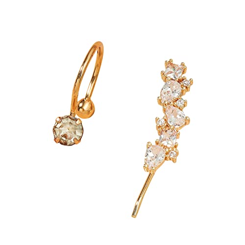 jieGorge Mond Set Ohrringe Ohrringe Stern glänzend Geschenk Ohrringe Damen Ohrringe Ohrringe ene Ohrhänger Für Damen (F, One Size) von jieGorge