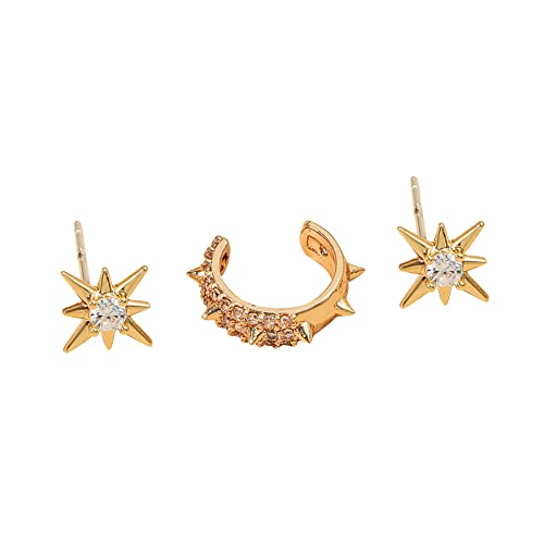 jieGorge Mond Set Ohrringe Ohrringe Stern glänzend Geschenk Ohrringe Damen Ohrringe Ohrringe ene Ohrhänger Für Damen (G, One Size) von jieGorge