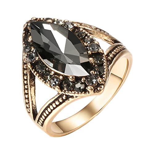 Nagelring Groß Geschenk Hochzeit Antik Farbe Ethnisch Kann Braut Kristall Ring Gold Für Frauen Mutter Eine Mutter Auch Ringe Hochzeit Senden Steintag Boho Ihre Vintage-SchmuckSie Ringe (C, One Size) von jieGorge
