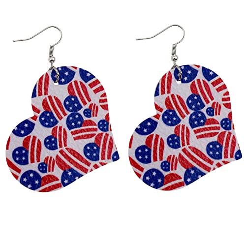 jieGorge Ohrringe Ohrringe Leder Multilayer Wasser Ohrring Flagge Teardrop Flag Ohrringe Bedruckter Schmuck Damen Drop Faux Set Lederohrringe Frühling Mädchen Ohrringe Ohrringe Hufeisen (C, One Size) von jieGorge