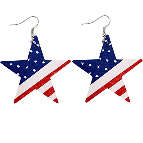 jieGorge Ohrringe Ohrringe Leder Multilayer Wasser Ohrring Flagge Teardrop Flag Ohrringe Bedruckter Schmuck Damen Drop Faux Set Lederohrringe Frühling Mädchen Ohrringe Ohrringe Hufeisen (D, One Size) von jieGorge