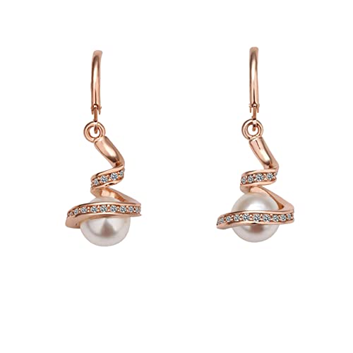 jieGorge Ohrringe lang für Frauen Geschenk durchbohrt baumelnde Perle Elegante Mädchen Ohrringe Ohrringe Durchdringende Ohrstecker (Gold, One Size) von jieGorge