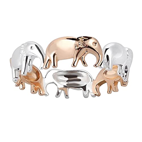 Ringpakete Ein Tropfen Zubehör Retro Ringe Frauen Armbänder Männer und Frauen Ringe Cartoon niedlichen Schmuck Ring Modekreativer, leichter, verstellbarer Persönlichkeitsring für Damen (Rose Gold, 8) von jieGorge