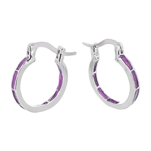 jieGorge Sensitive Jewelry Damen-Ohrschmuck Damen-Ohrringe Ohrringe Edelstein Runde hypoallergene Ohrringe Clip Ohrringe Ohne Ohrlöcher (Purple, One Size) von jieGorge