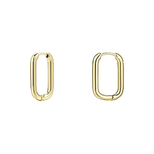 jieGorge Vergoldetes leichtes Set GoldThick Set Creolen Geschenk Damen Ohrring Dicke Creolen offene Ohrringe Kleine Creolen (A, One Size) von jieGorge