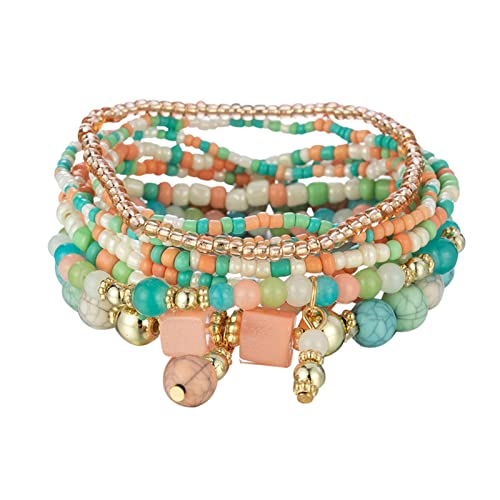 jieGorge Armbander Für Herren Ostern Stapelbare Perlenarmbänder Damen Herren Stretch Multilayer Armband Set Mehrfarbiger Schmuck Freundschaftsarmbänder (A, One Size) von jieGorge
