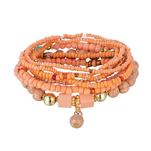 jieGorge Armbander Für Herren Ostern Stapelbare Perlenarmbänder Damen Herren Stretch Multilayer Armband Set Mehrfarbiger Schmuck Freundschaftsarmbänder (C, One Size) von jieGorge