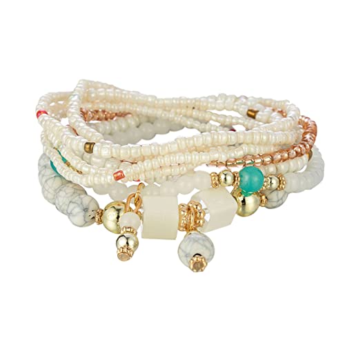 jieGorge Armbander Für Herren Ostern Stapelbare Perlenarmbänder Damen Herren Stretch Multilayer Armband Set Mehrfarbiger Schmuck Freundschaftsarmbänder (D, One Size) von jieGorge